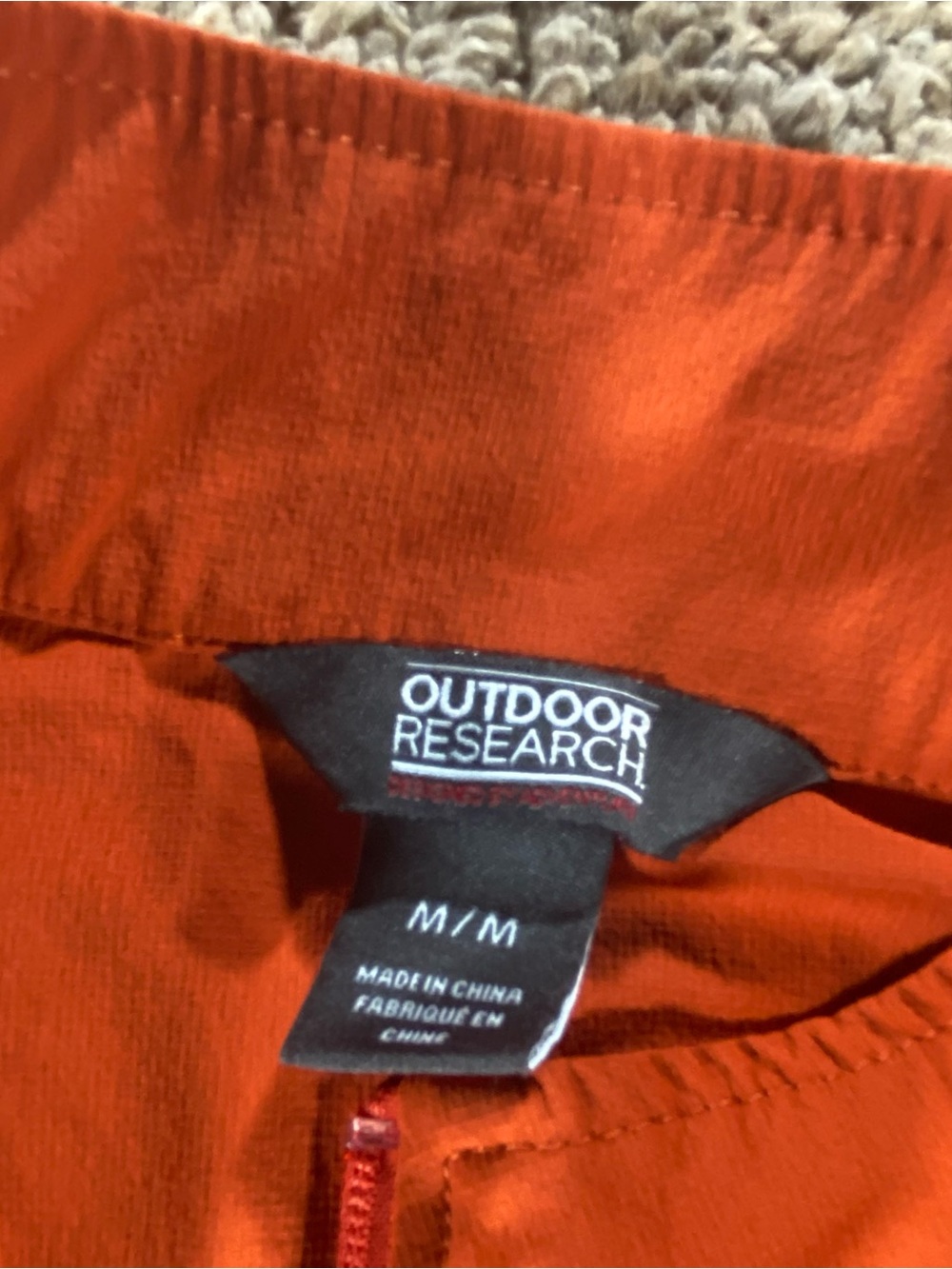 Outdoor Research Ferrosi Medium 1/4 Zip Pullover Orange Gorpcore Hiking - Picture 5 of 8